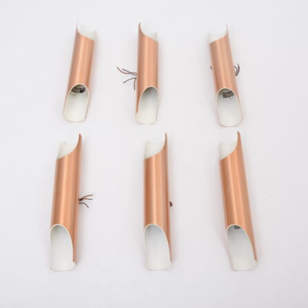 Set of six Midcentury Fuga metal wall light by Maija Liisa Komulainen for Raak